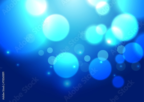 Blue Bokeh Abstract Light Background