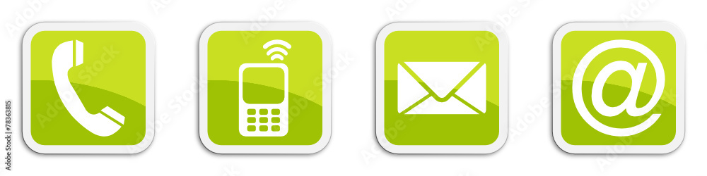 Four contacting sticker symbols in green - cube Four contacting sticker symbols in green - cube