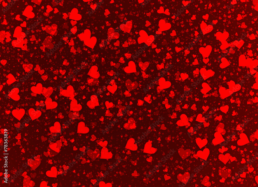 flying hearts on a red backgrounds flying hearts on a red backgrounds