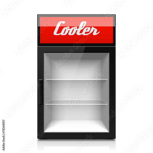 Mini glass door display cooler