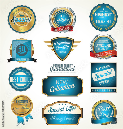 Premium, quality retro vintage labels collection