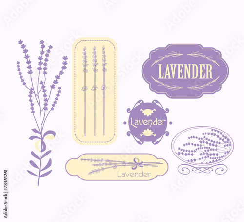 Vintage lavender background, aromatherapy and spa packaging