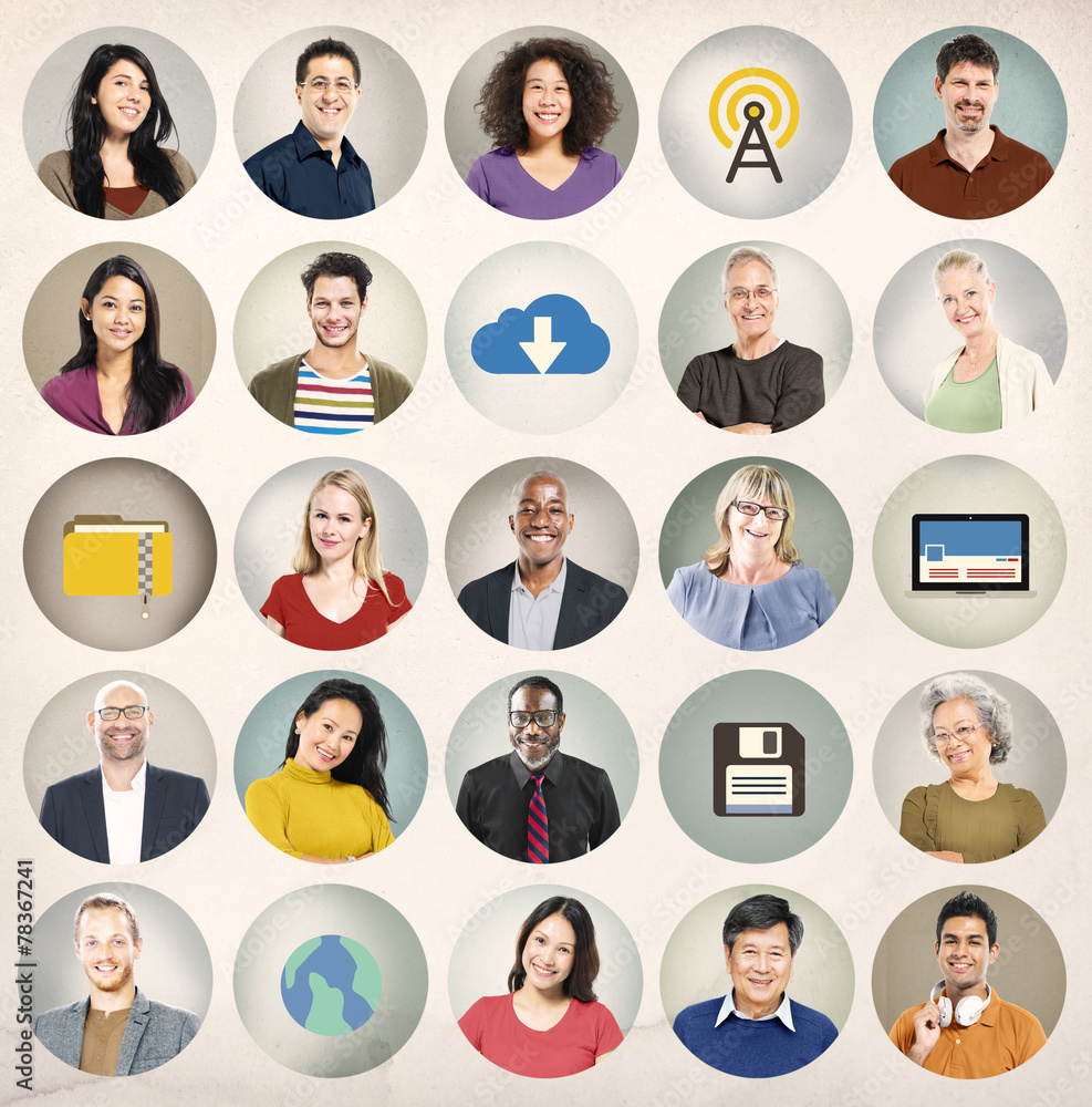 Ethnicity People Cloud Computing Storage Technology Concept Ethnicity People Cloud Computing Storage Technology Concept