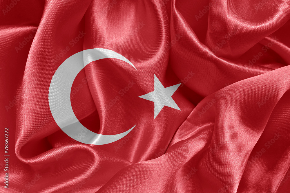 Obraz premium satin Turkish flag