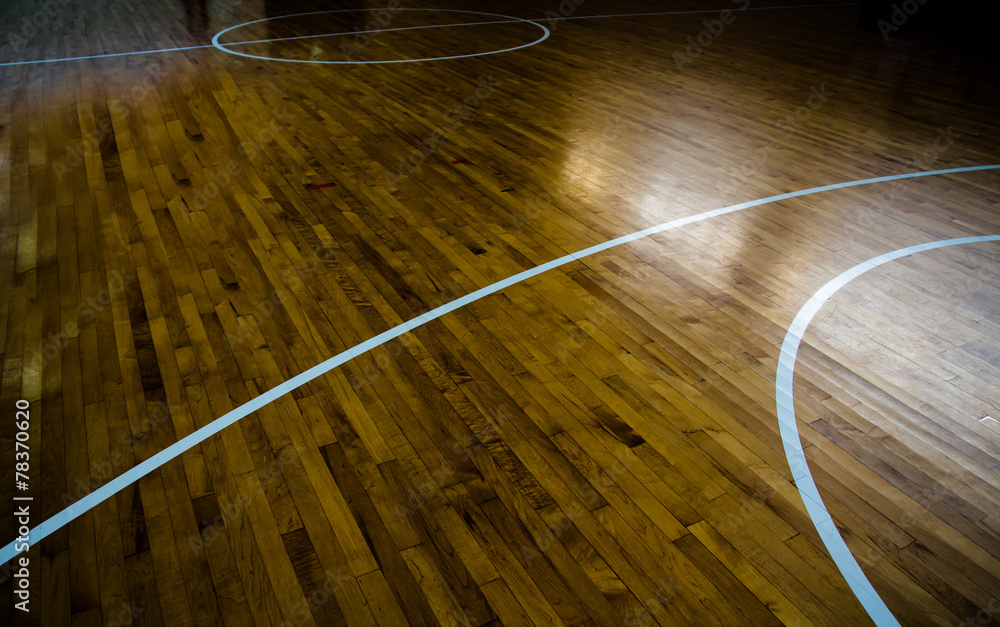 wooden floor basketball court
