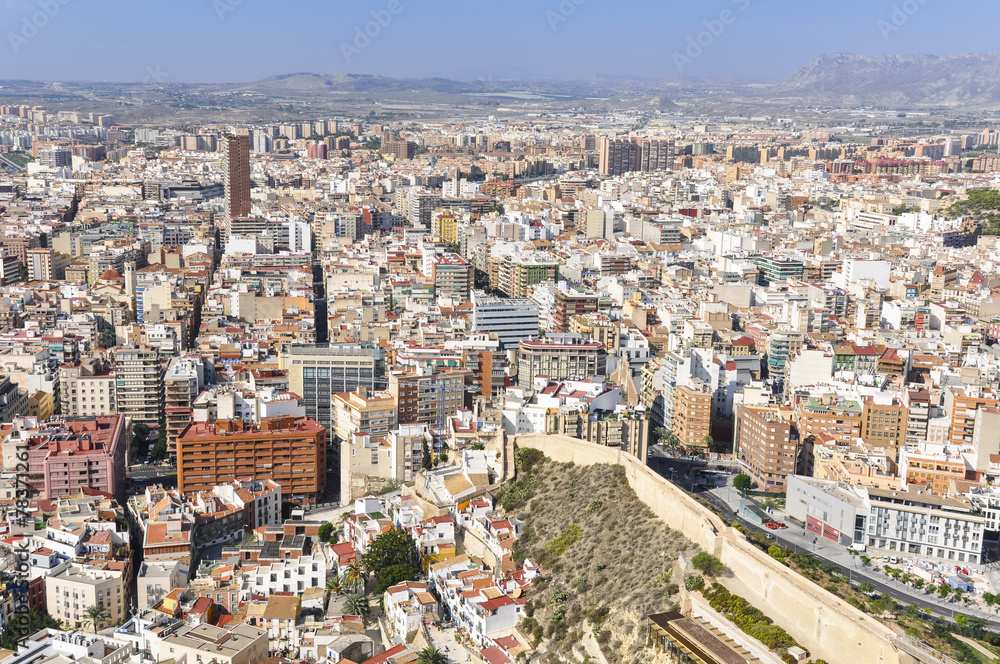 Panoramic view of Alicante (Spain)
