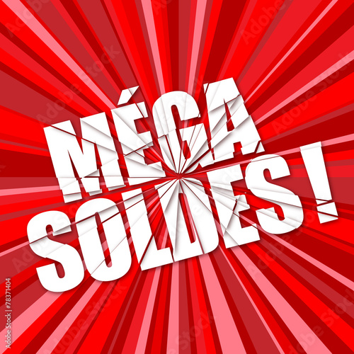 "MEGA SOLDES" (courses shopping publicité marketing)
