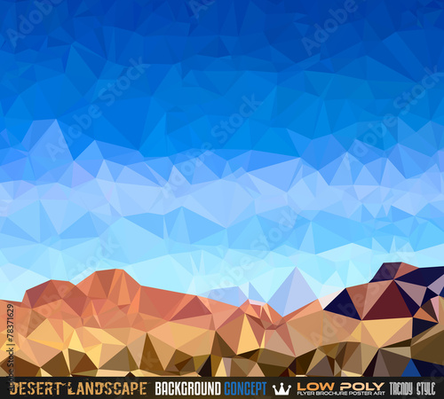 Low Poly trangular trendy Art background for your flyer,