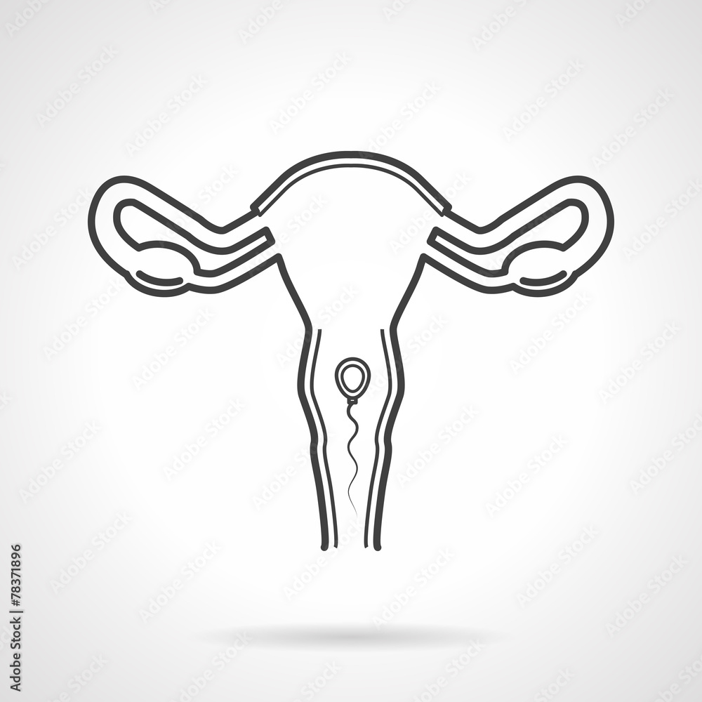 Abstract contour vector icon for fertilization Abstract contour vector icon for fertilization