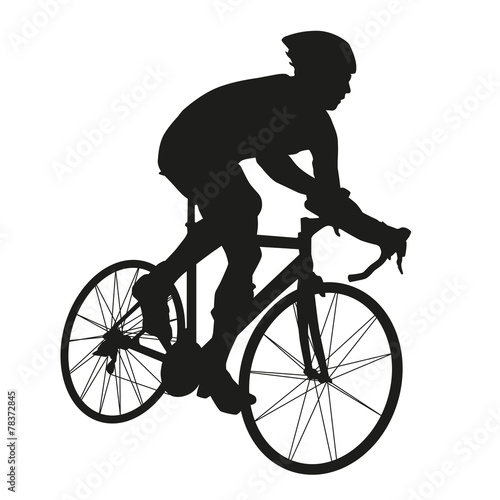 Cyclist silhouette