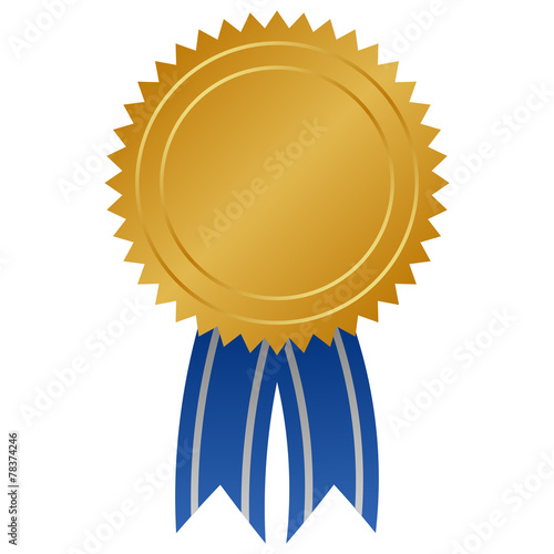 Medaille mit blauer Schleife