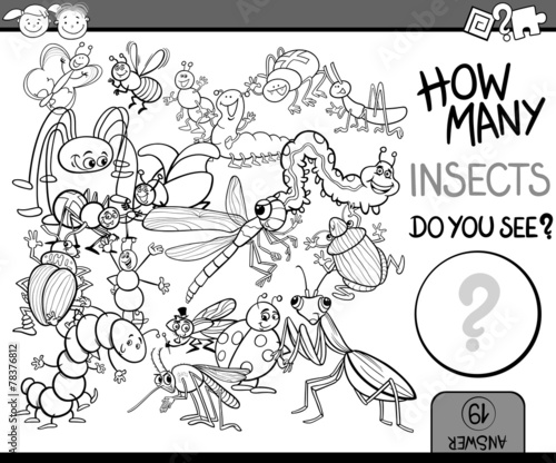 counting game cartoon coloring page