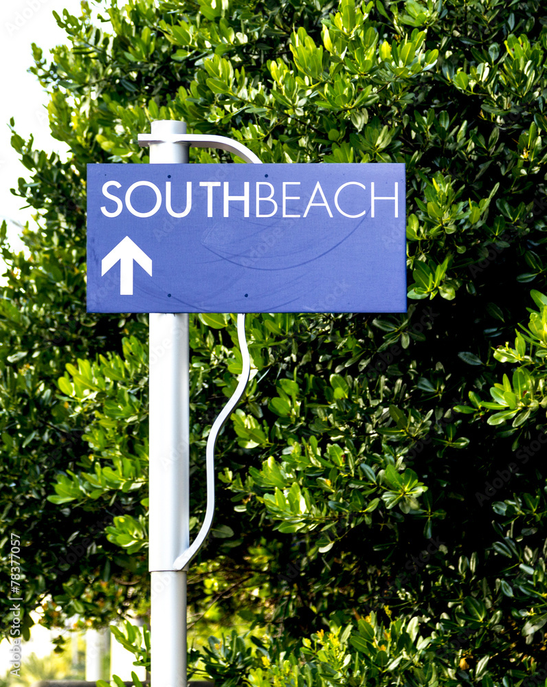 south beach street sign in Miami Beach