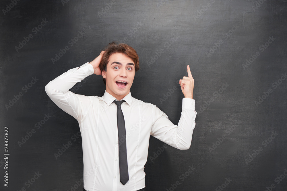 Funny man having the idea Funny man having the idea
