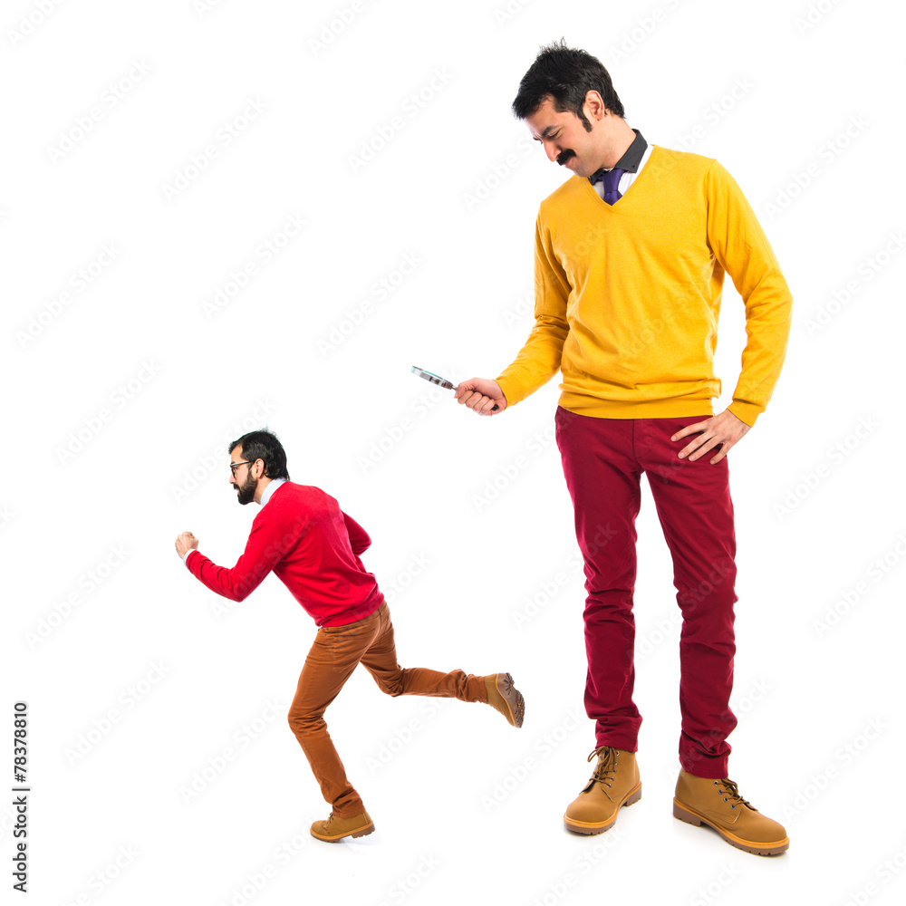man chasing his brother man chasing his brother