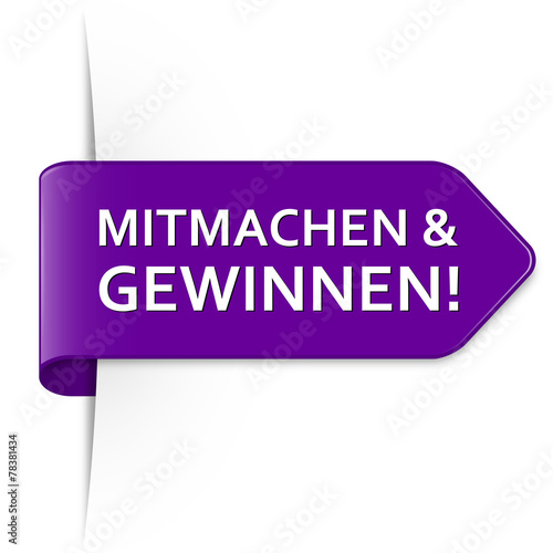 Langer purpurner Sticker Pfeil - Mitmachen & Gewinnen!