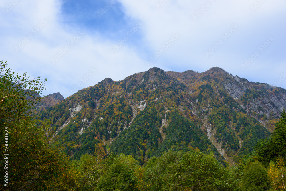 Hotaka mountains in Autumn in the Northern Japan Alps Hotaka mountains in Autumn in the Northern Japan Alps