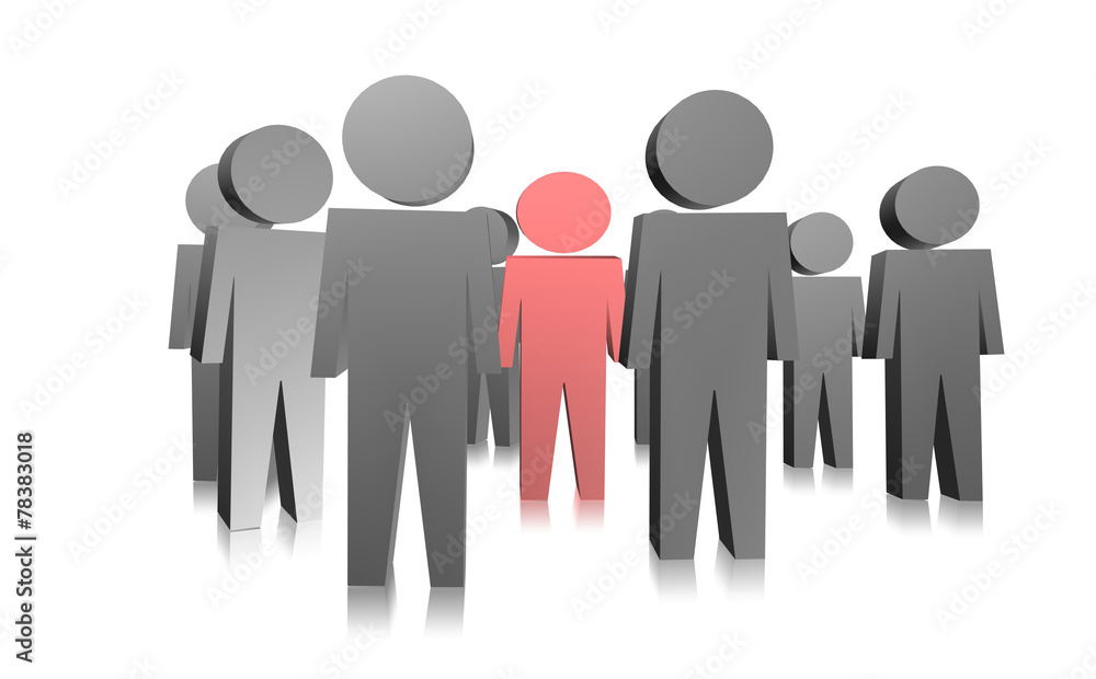 Unusual or outstanding person in 3D Unusual or outstanding person in 3D