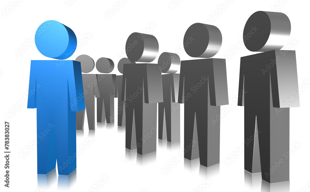 Unusual or outstanding person in 3D Unusual or outstanding person in 3D
