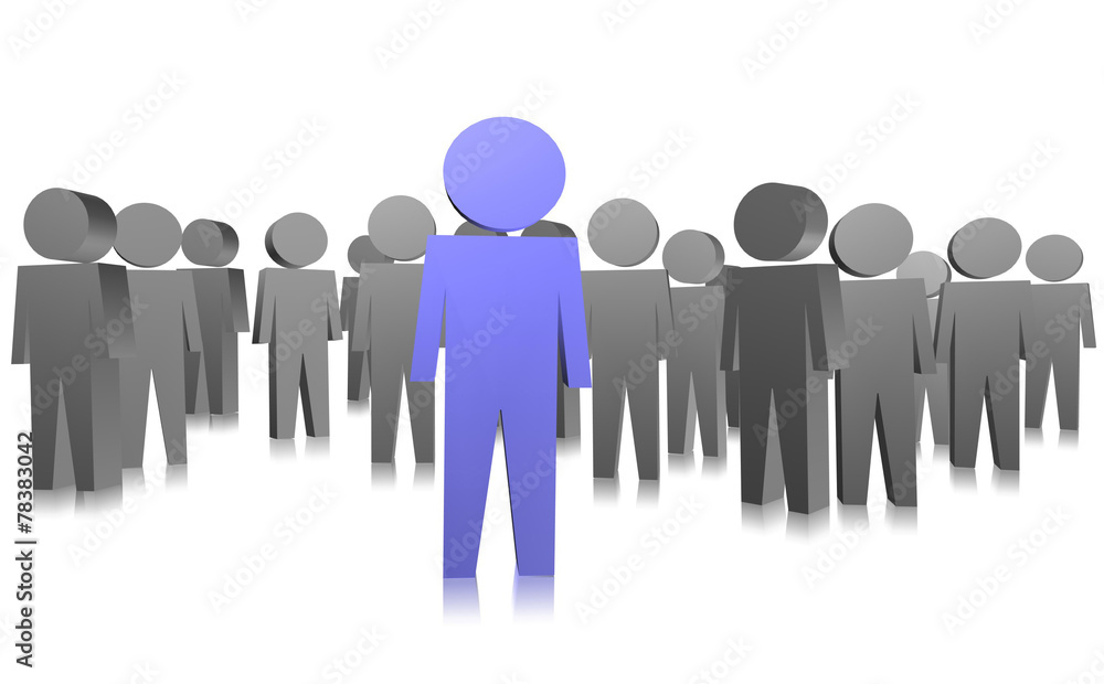 Unusual or outstanding person in 3D Unusual or outstanding person in 3D