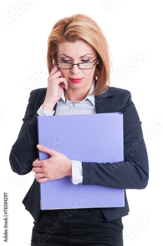 Concentrated business woman