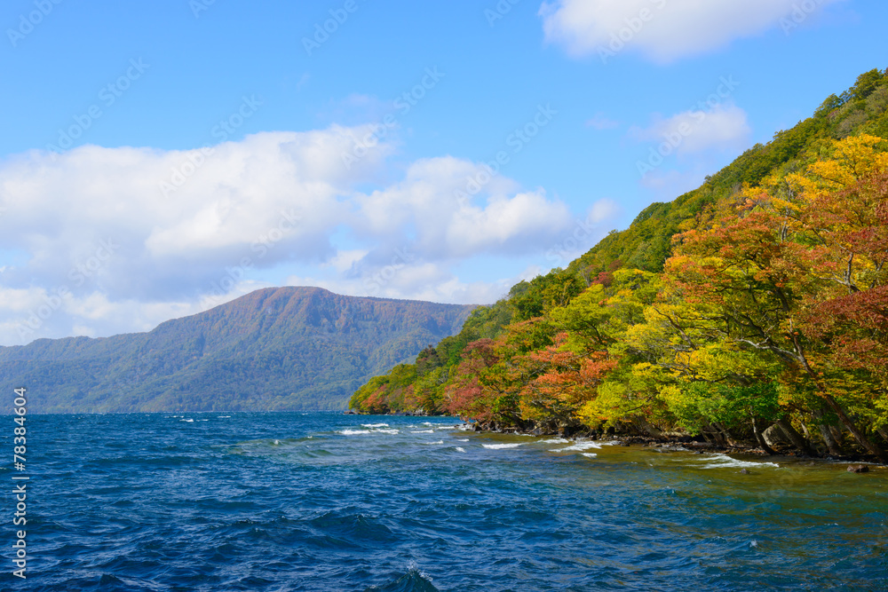 Lake Towada in autumn, in Aomori and Akita, Japan