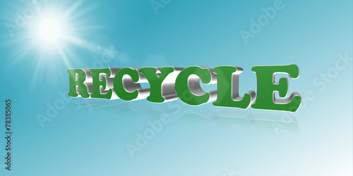 3D recycle word.