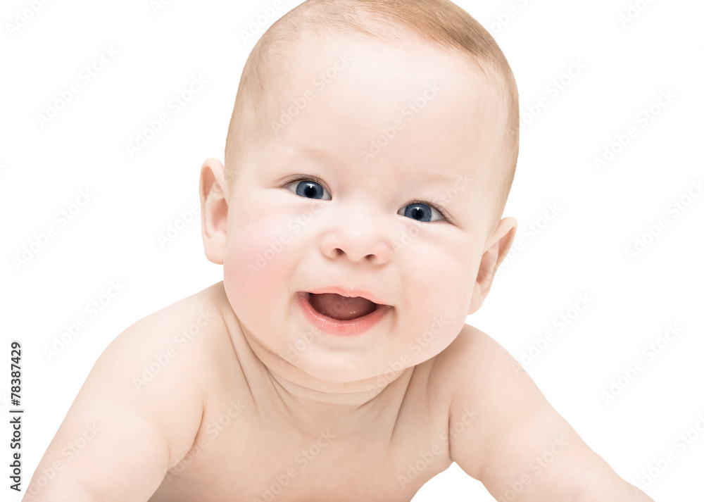 The surprised child on the white, isolated The surprised child on the white, isolated