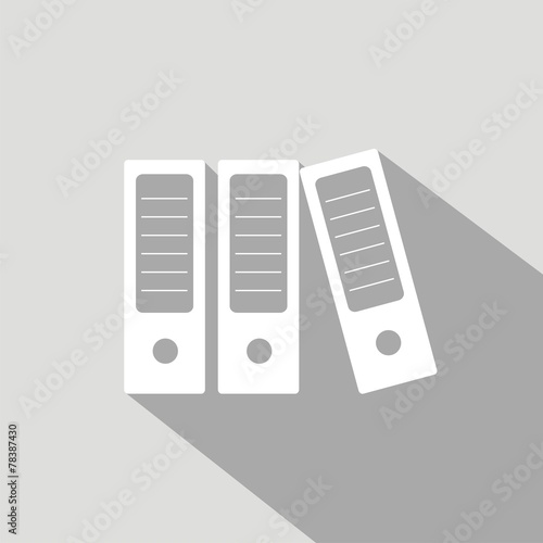 Icono archivadores informal gris sombra