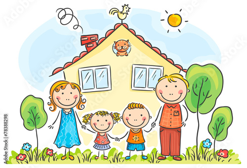 Family with two children