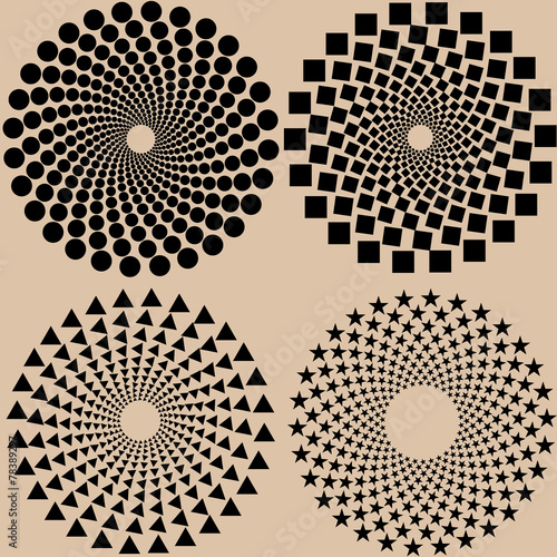 halftone dots pattern set in vector format