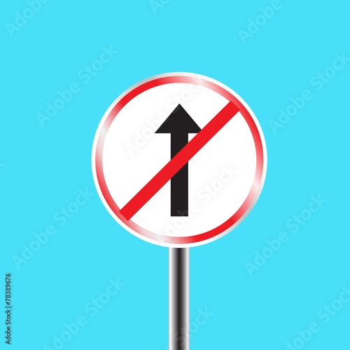 Free Download Do not go straight sign - GFXLoad