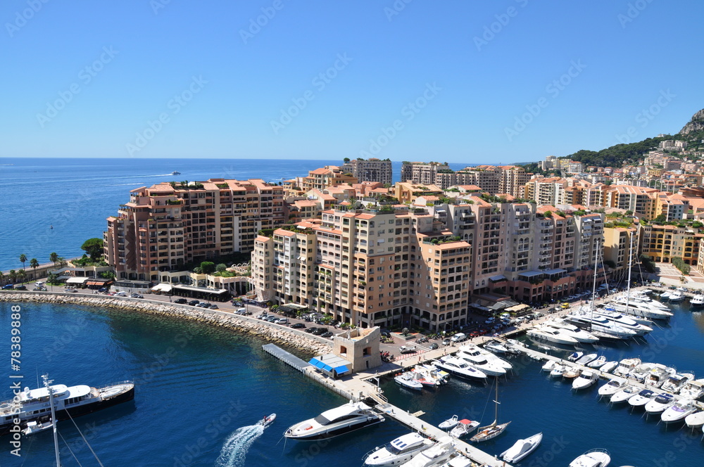 View of luxury yachts in harbor of Monaco