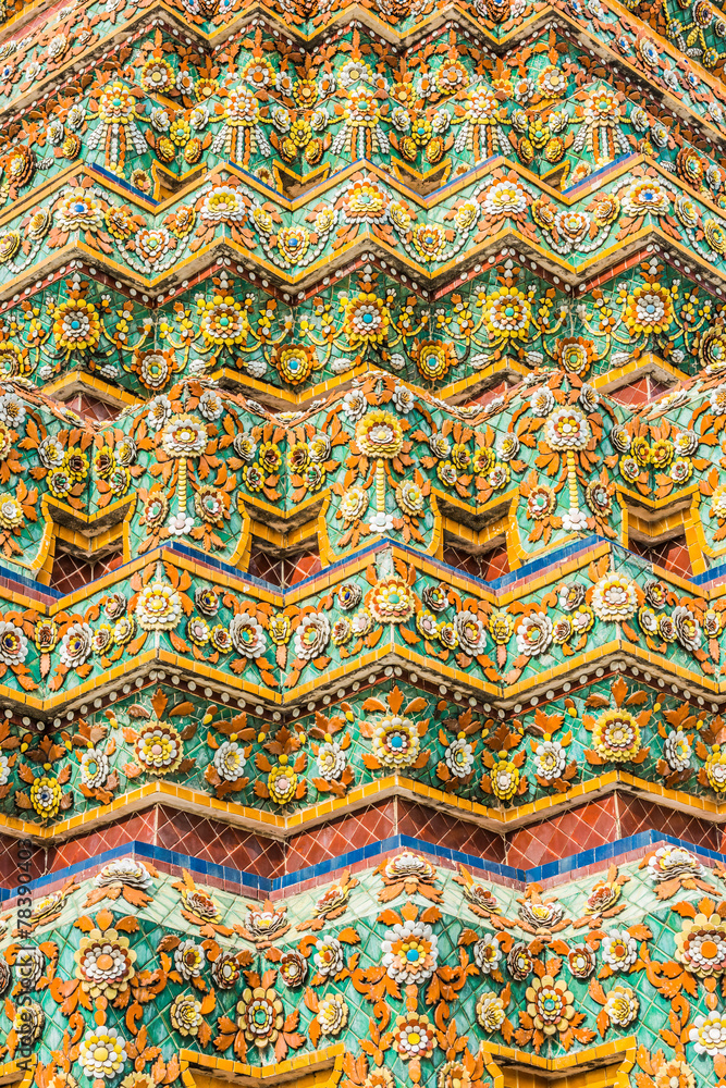 chedi detail Wat Pho temple bangkok Thailand