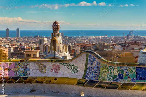 Le parc Guell de Antonio Gaudi à Barcelone