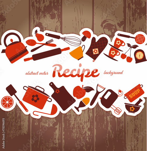 Kitchen abstract background.