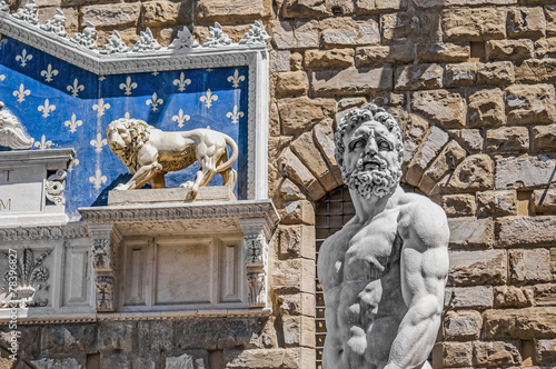 Hercules statue at Signoria square in Florence, Italy