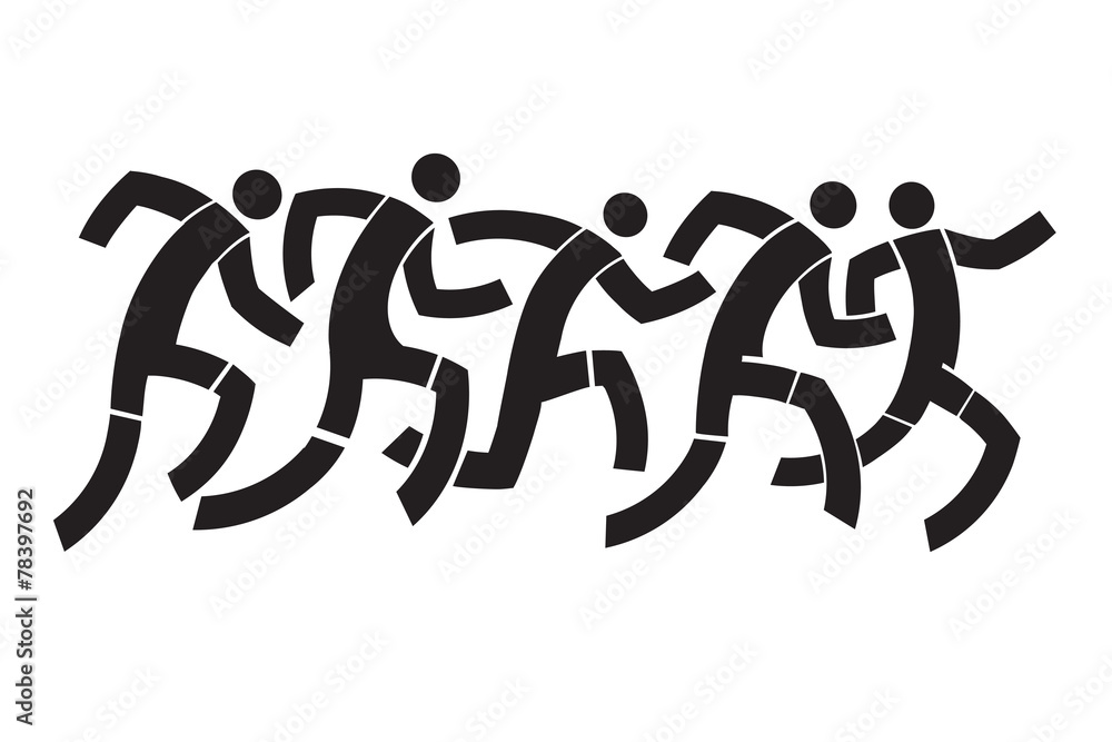 Runners abstract symbol Runners abstract symbol