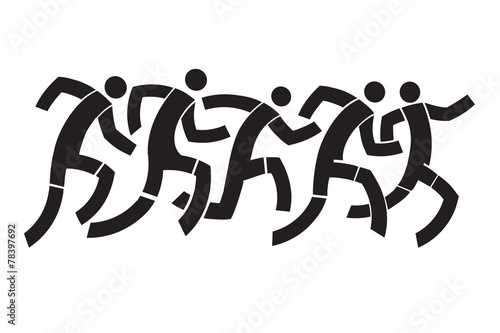 Runners abstract symbol