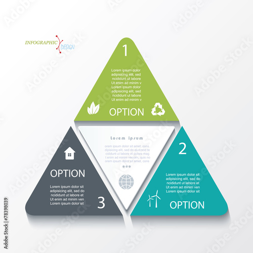 Business concept design with triangles.