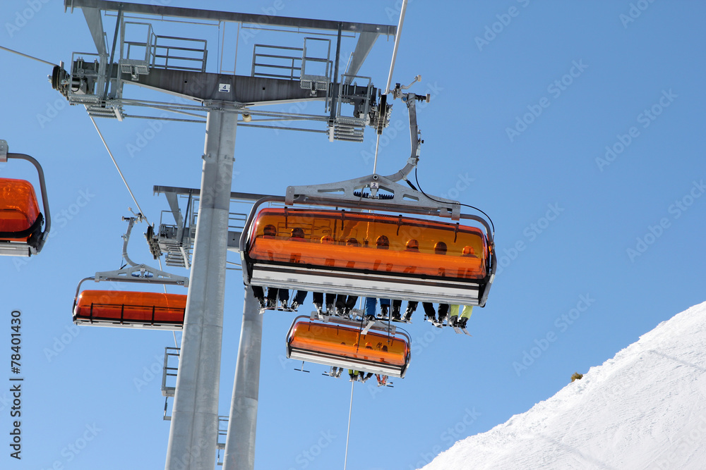 Fototapeta premium Ski Winterlandschaft Saalbach-Hinterglemm