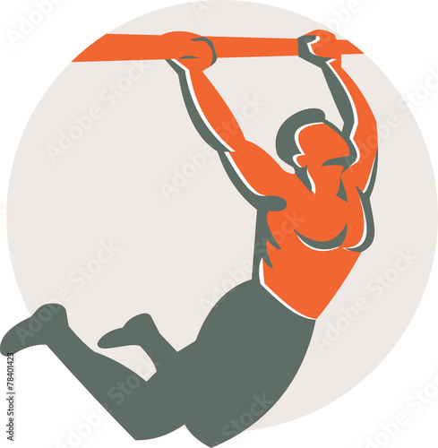 Crossfit Pull Up Bar Circle Retro