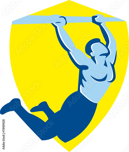 Crossfit Pull Up Bar Shield Retro