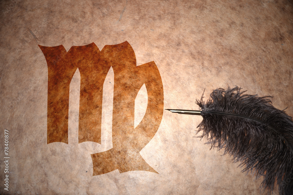 Fototapeta premium Vintage Virgo sign of the zodiac