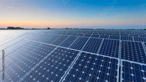 Power plant using renewable solar energy with sun photo
