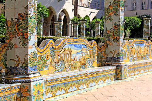 Napoli; Monastero di santa Chiara, chiostro photo