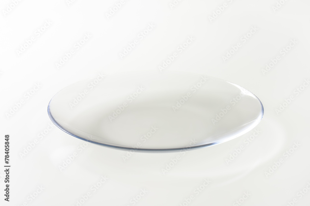 Empty transparent plate Empty transparent plate