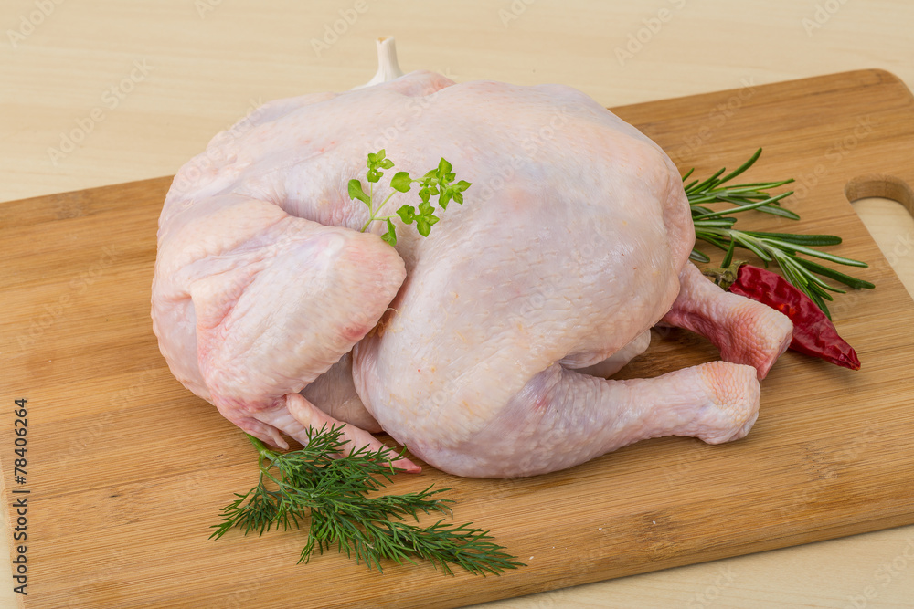 Raw chicken