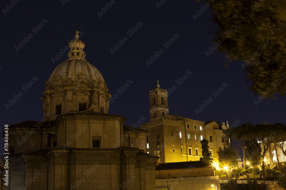 View of Rome historic center, Italy 
