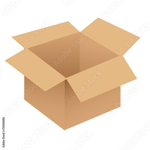 Cardboard box vector
